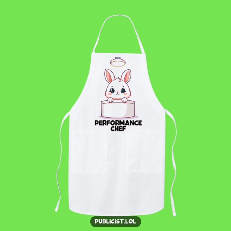 Funny Rabbit Chef Apron: Cook Up Laughs with This Hilarious Podium Star, Perfect Kitchen Gift!
