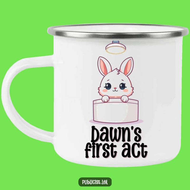 Funny Rabbit Explorer Mug: Campfire Stories with This Hilarious Podium Peeker, Outdoor Gift!