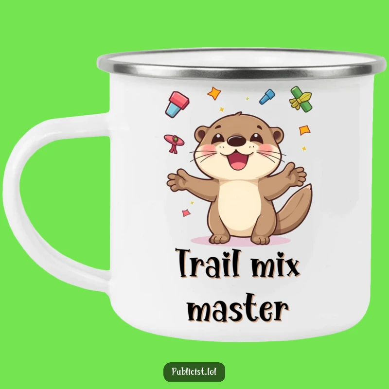Funny Otter Adventure Mug: Campfire Fun with This Hilarious Juggling Otter, Outdoor Gift!