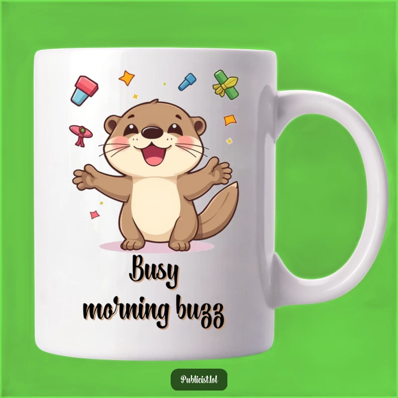 Funny Otter Juggler Mug: Multitasking Fun for Your Coffee Break, Perfect Hilarious Gift!