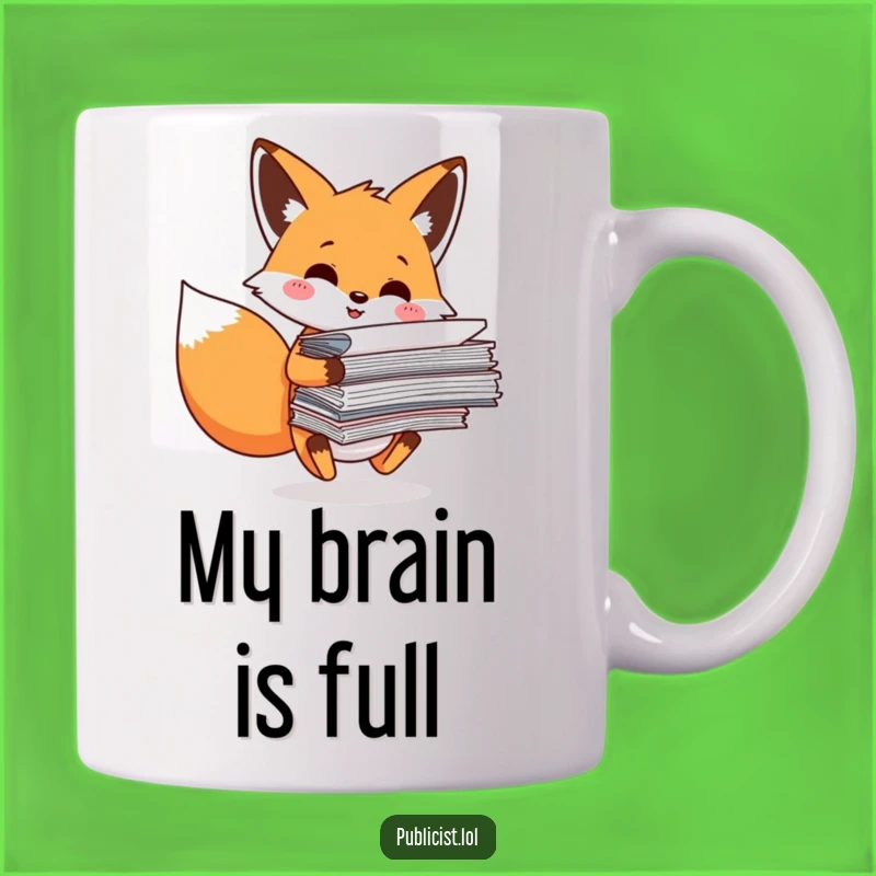 Funny Fox Office Chaos Mug - Hilarious Paperwork Gift for Busy Professionals