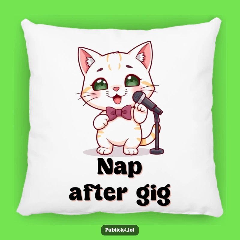 Funny Cat Performer Pillow - Comfy Star Cat Decor Gift