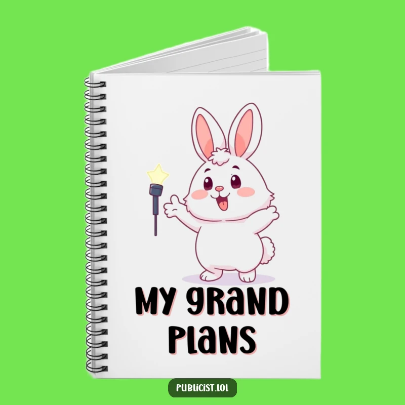Funny Bunny Spotlight Notebook - Jot Down Ideas in the Spotlight